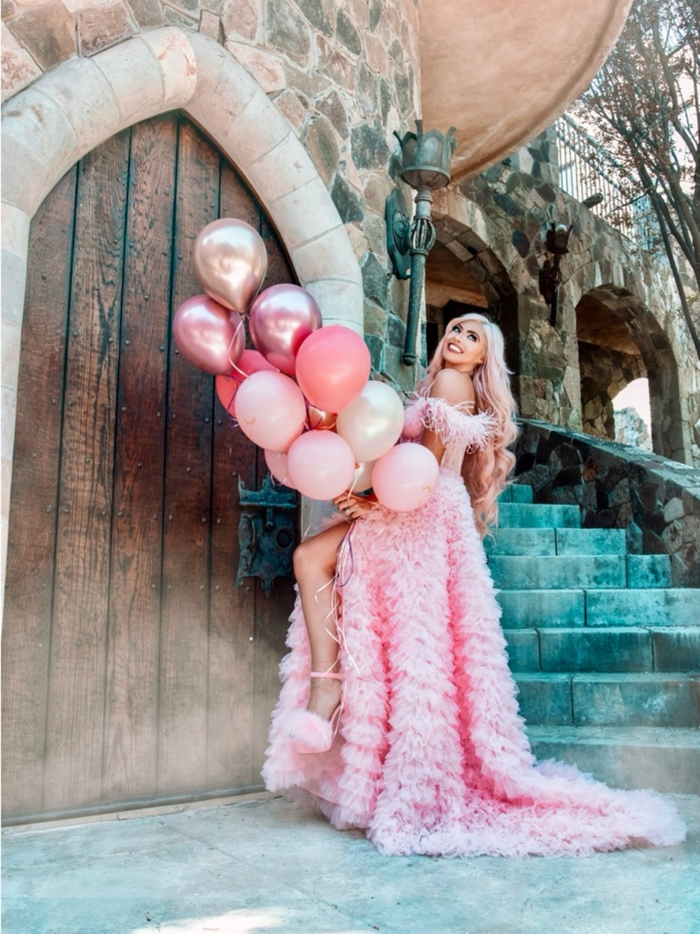 Sherri Hill Pink Tulle Gown